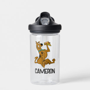 Scooby-Doo With Pizza Slice Add Your Name Water Bottle