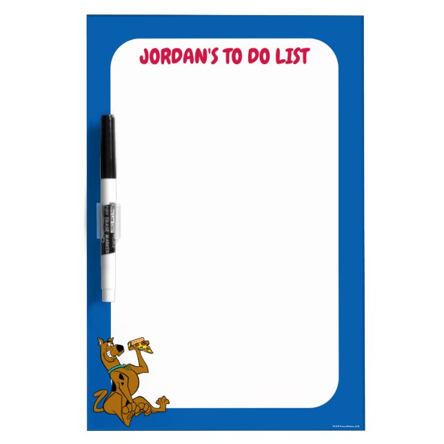 Scooby-Doo With Pizza Slice Dry Erase Board (Front)