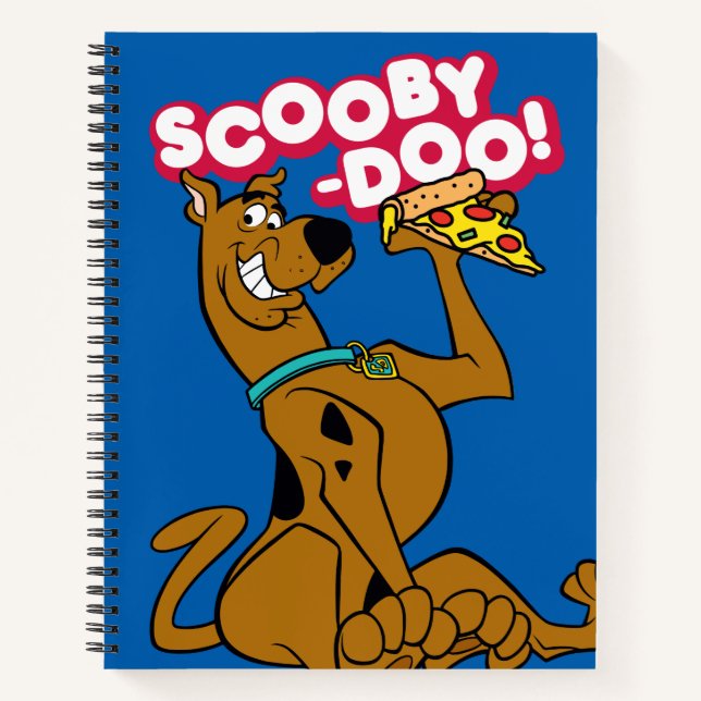 Scooby-Doo With Pizza Slice Notebook (Front)