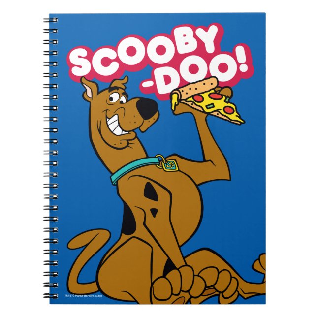 Scooby-Doo With Pizza Slice Notebook (Front)