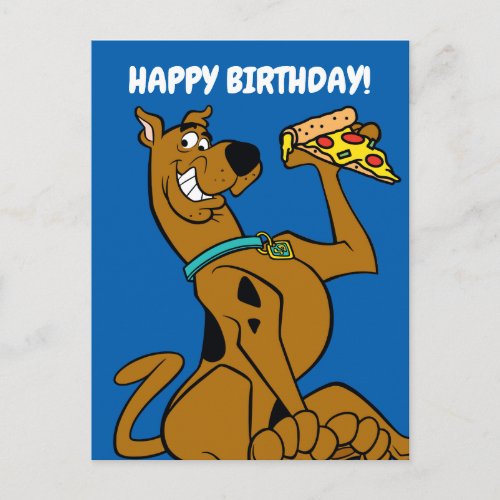 Scooby_Doo With Pizza Slice Postcard