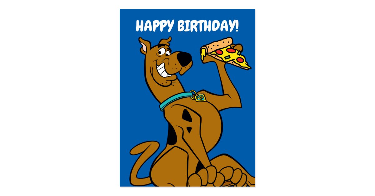 Scooby-Doo With Pizza Slice Postcard | Zazzle.com