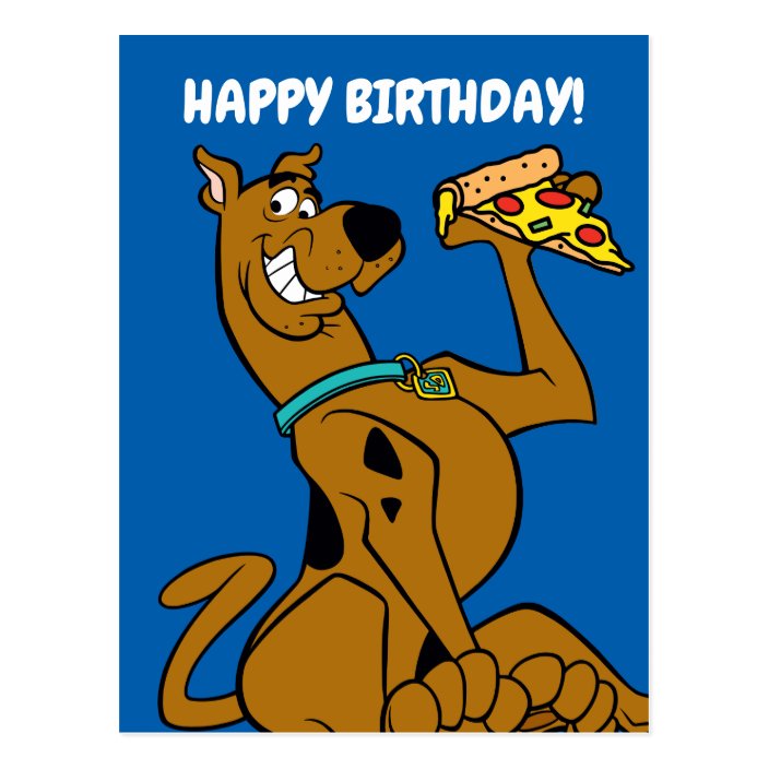 Scooby-Doo With Pizza Slice Postcard | Zazzle.com