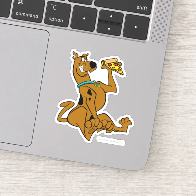 Scooby Doo With Pizza Slice Sticker Zazzle 