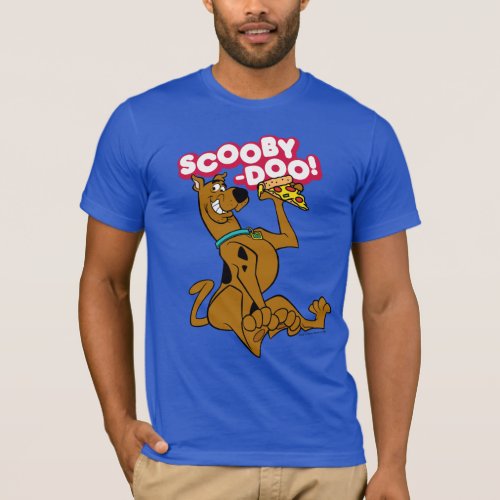 Scooby_Doo With Pizza Slice T_Shirt