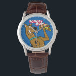 Scooby-Doo With Pizza Slice Watch<br><div class="desc">Check out Scooby-Doo sitting with a big smile, holding up a slice of stuffed crust pizza.</div>