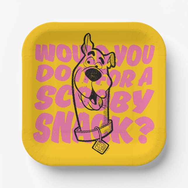 Scooby-Doo |Would You Do It For A Scooby Snack? Paper Plates (Front)