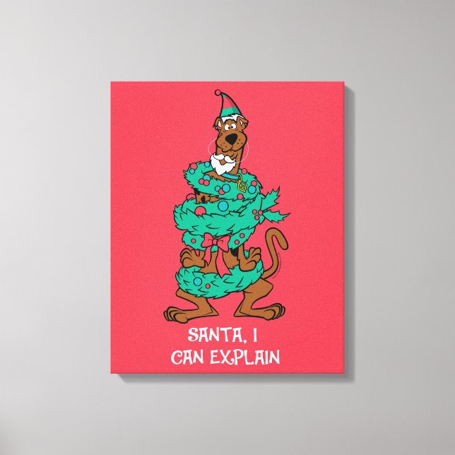 Scooby-Doo Wrapped In Wreaths Canvas Print (Front)