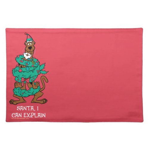 Scooby_Doo Wrapped In Wreaths Cloth Placemat