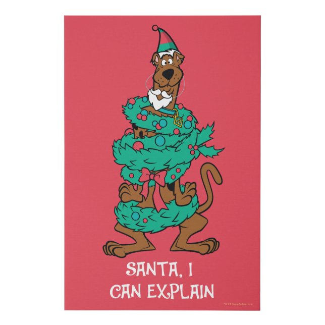 Scooby-Doo Wrapped In Wreaths Faux Canvas Print (Front)