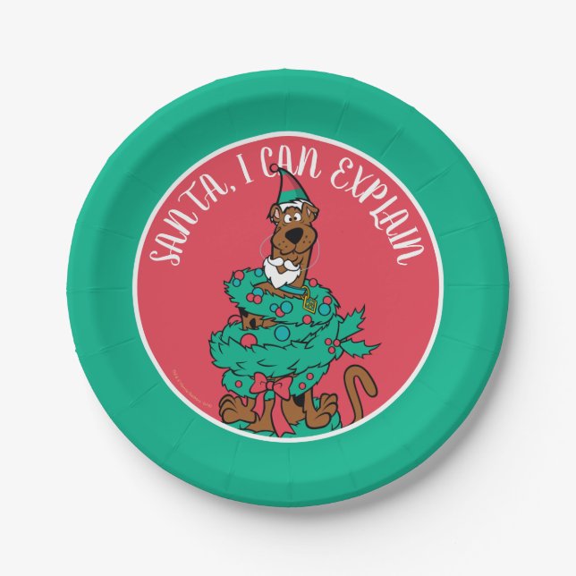 Scooby-Doo Wrapped In Wreaths Paper Plates (Front)