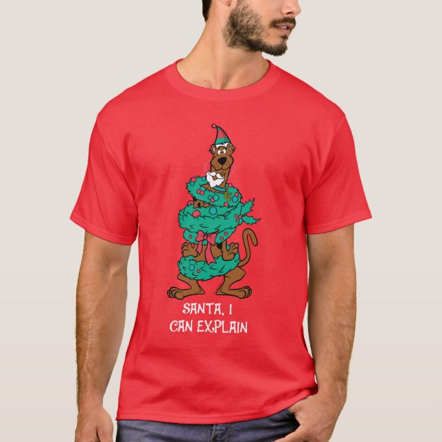 Scooby-Doo Wrapped In Wreaths T-Shirt (Front)