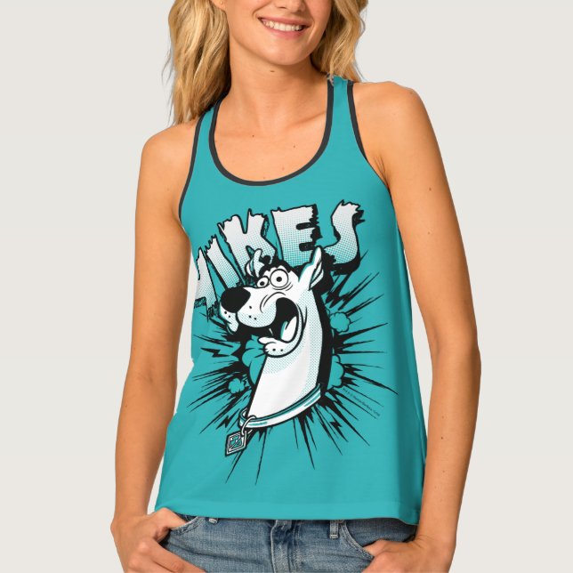 Scooby-Doo "Yikes!" Halftone Graphic Tank Top (Front)