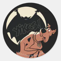 Scooby-Doo Yikes! Vampire Shadow Classic Round Sticker, Zazzle