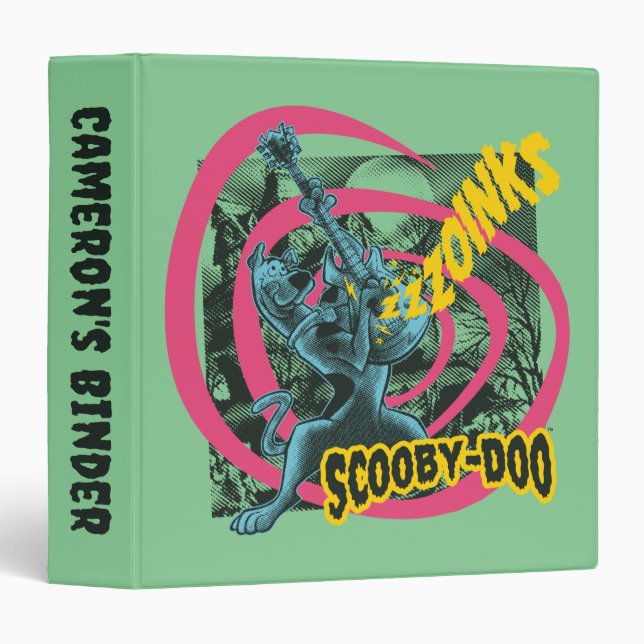 Scooby-Doo Zoinks Punk Guitar Graphic 3 Ring Binder (Front/Spine)