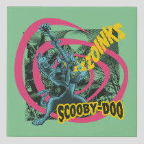 Scooby-Doo Zoinks Punk Guitar Graphic Faux Canvas Print