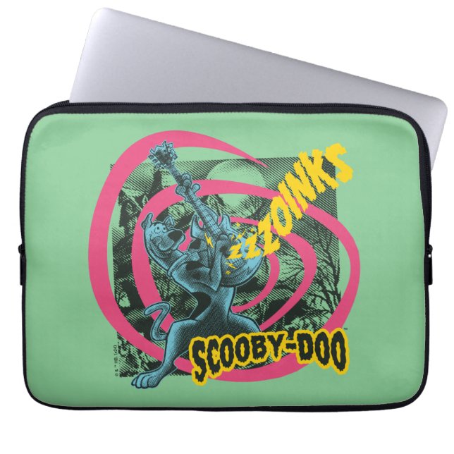 Scooby-Doo Zoinks Punk Guitar Graphic Laptop Sleeve (Front)