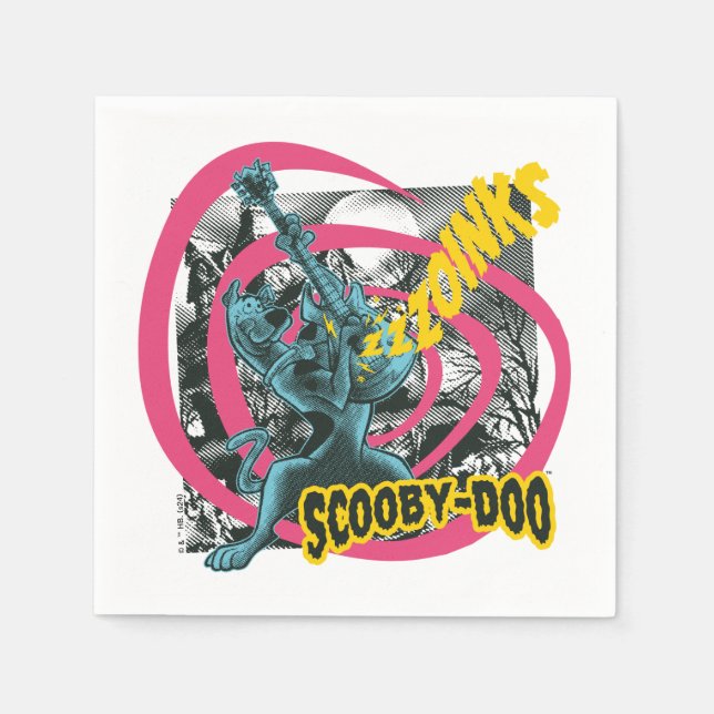 Scooby-Doo Zoinks Punk Guitar Graphic Napkins (Front)