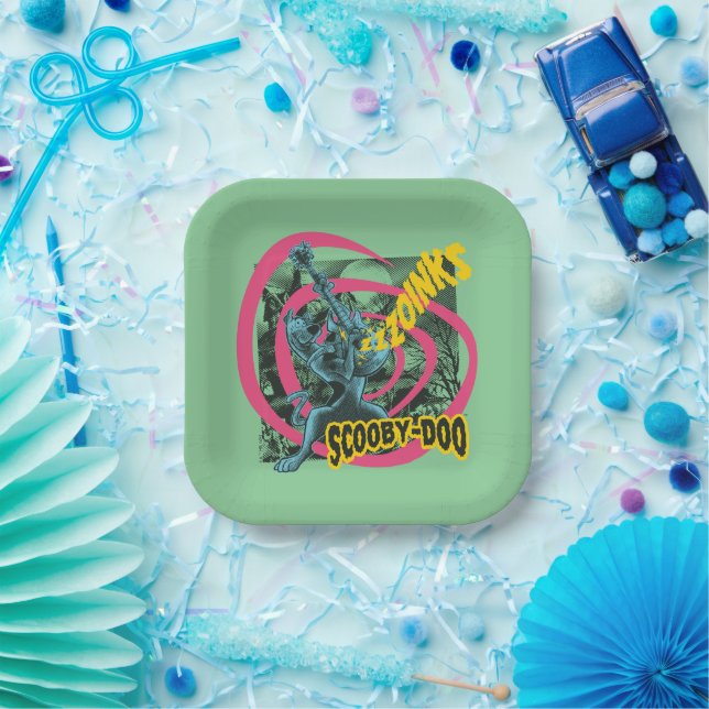 Scooby-Doo Zoinks Punk Guitar Graphic Paper Plates (Party)