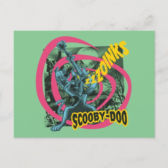 Scooby-Doo Zoinks Punk Guitar Graphic Postcard (Front)