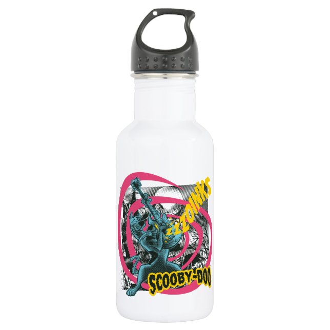 Scooby-Doo Zoinks Punk Guitar Graphic Stainless Steel Water Bottle (Front)