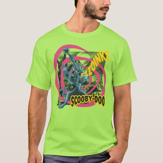 Scooby-Doo Zoinks Punk Guitar Graphic T-Shirt (Front)