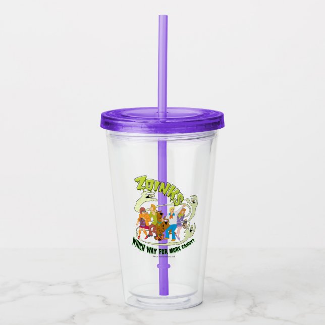 Scooby-Doo | Zoinks Which Way for More Candy? Acrylic Tumbler (Front)