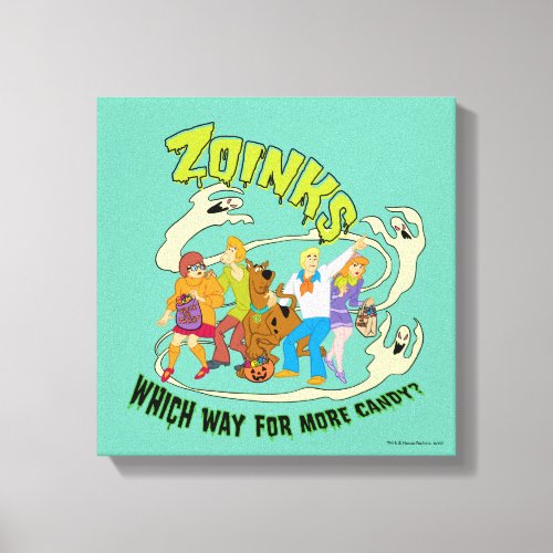 Scooby_Doo  Zoinks Which Way for More Candy Canvas Print