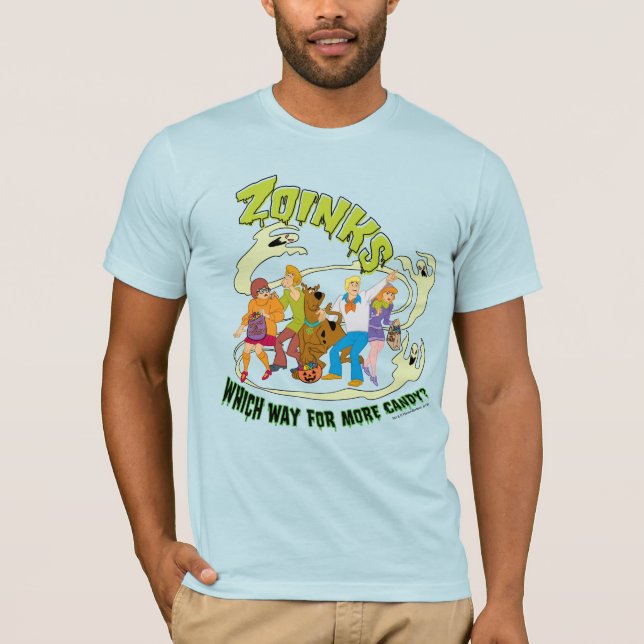 Scooby-Doo | Zoinks Which Way for More Candy? T-Shirt (Front)