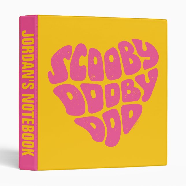 Scooby Dooby Doo Heart 3 Ring Binder (Front/Spine)