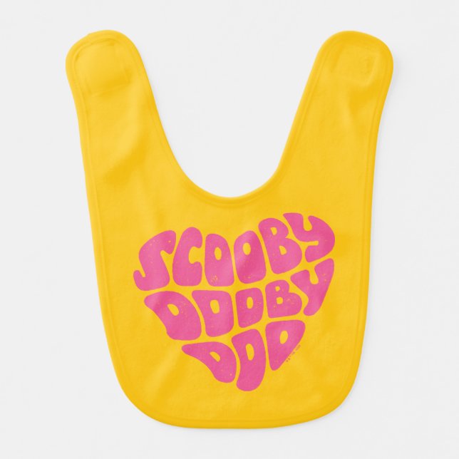 Scooby Dooby Doo Heart Baby Bib (Front)