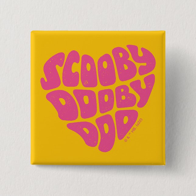 Scooby Dooby Doo Heart Button (Front)