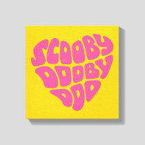 Scooby Dooby Doo Heart Canvas Print
