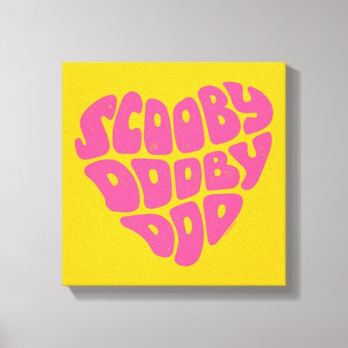 Scooby Dooby Doo Heart Canvas Print