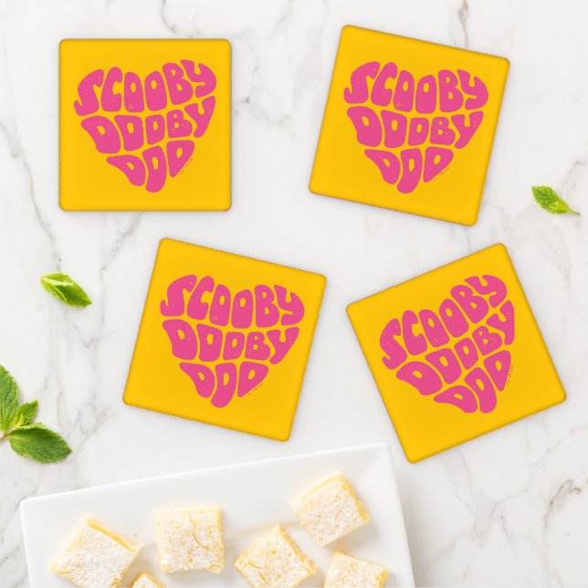 Scooby Dooby Doo Heart Coaster Set (In Situ)