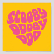 Scooby Dooby Doo Heart Poster
