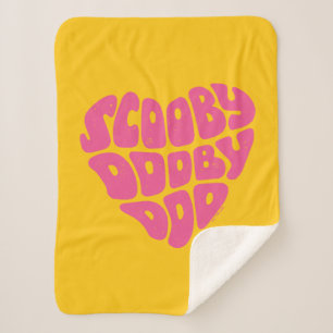 Scooby Dooby Doo Heart Sherpa Blanket