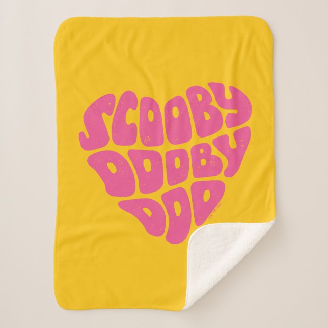 Scooby Dooby Doo Heart Sherpa Blanket (Front)