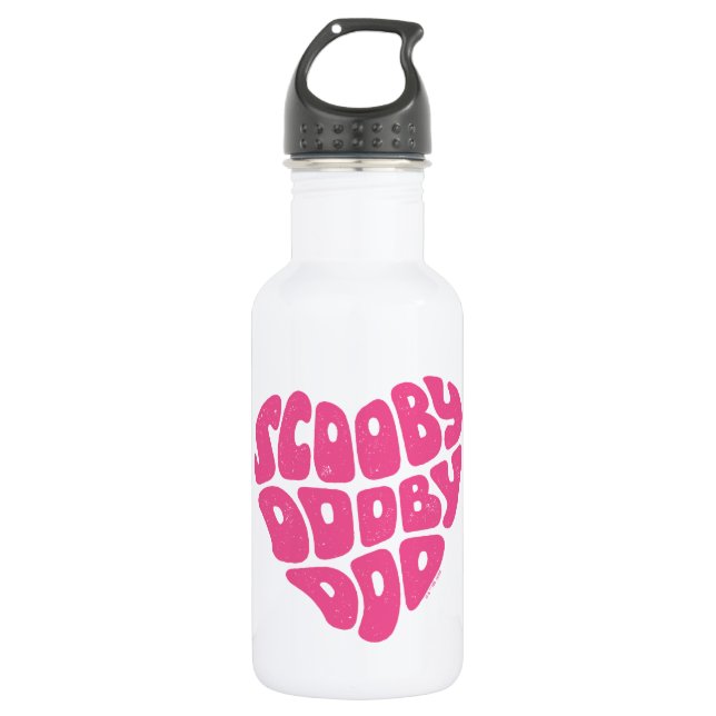 Scooby Dooby Doo Heart Stainless Steel Water Bottle (Front)