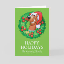 Scooby in Wreath Holiday Card