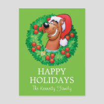 Scooby in Wreath Holiday Postcard