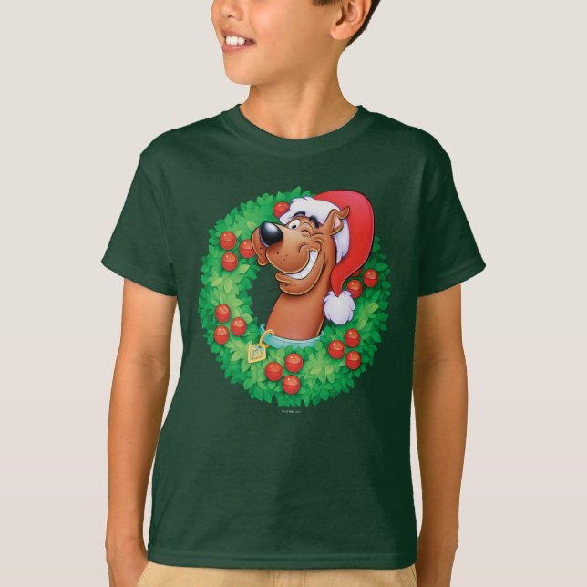 Scooby in Wreath T-Shirt (Front)