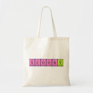 Scooby periodic table name tote bag