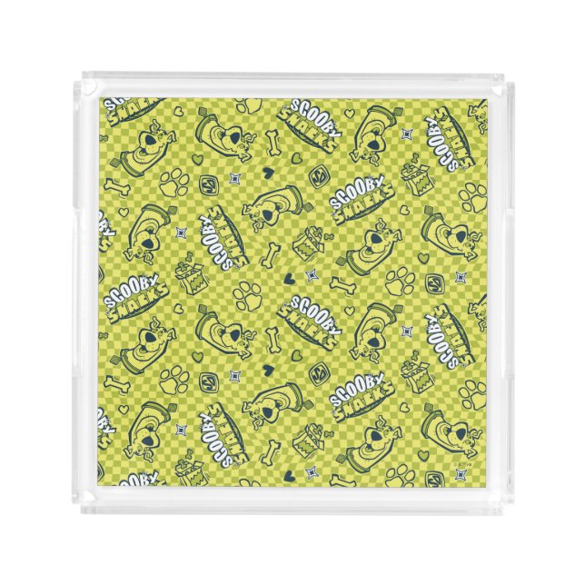 Scooby Snacks Galore Checker Pattern Acrylic Tray (Front)