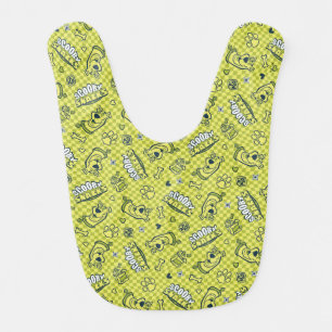 Scooby Snacks Galore Checker Pattern Baby Bib