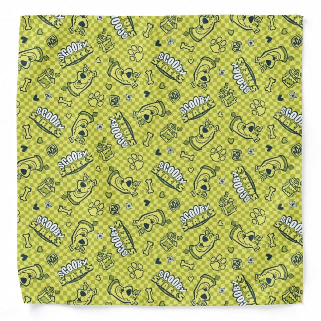 Scooby Snacks Galore Checker Pattern Bandana (Front)