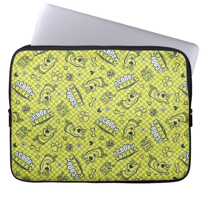 Scooby Snacks Galore Checker Pattern Laptop Sleeve (Front)