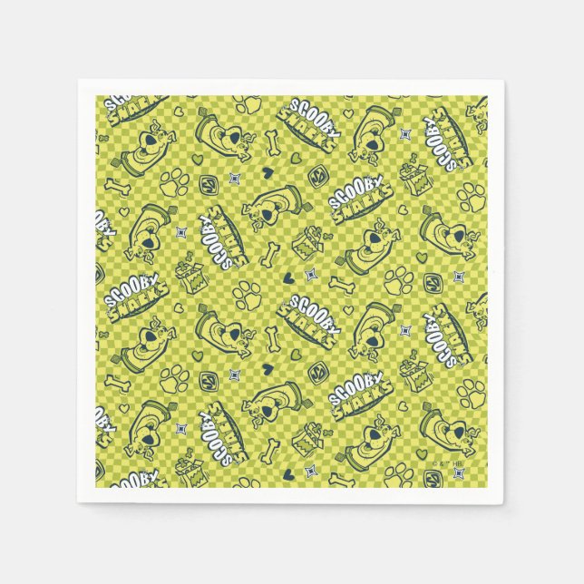 Scooby Snacks Galore Checker Pattern Napkins (Front)