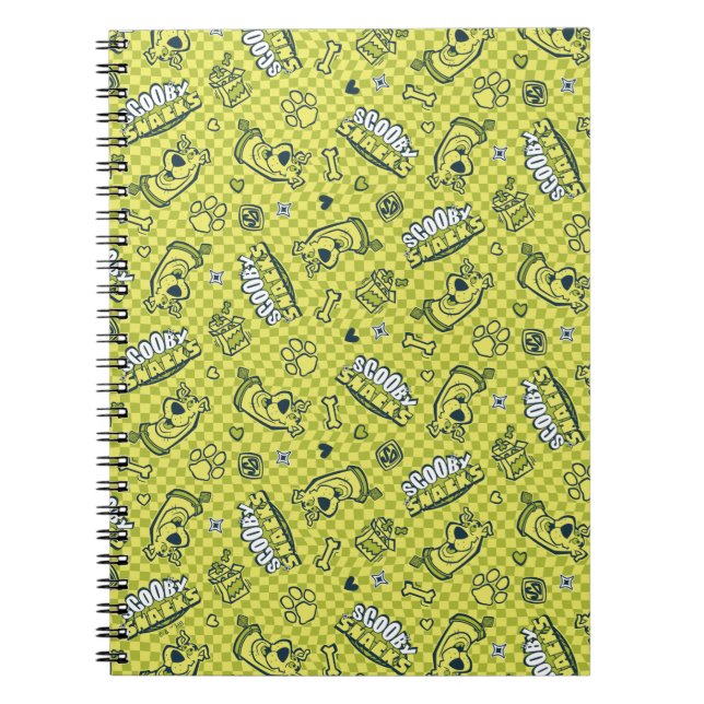 Scooby Snacks Galore Checker Pattern Notebook (Front)