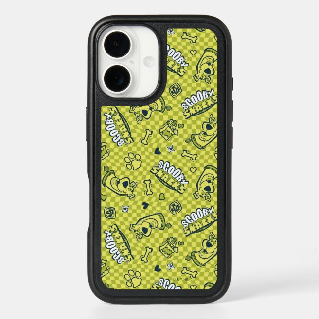 Scooby Snacks Galore Checker Pattern Otterbox iPhone Case (Back)